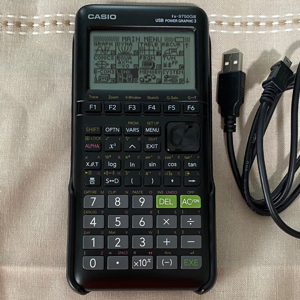 Casio Black and Green Calculator with USB Connectivity
